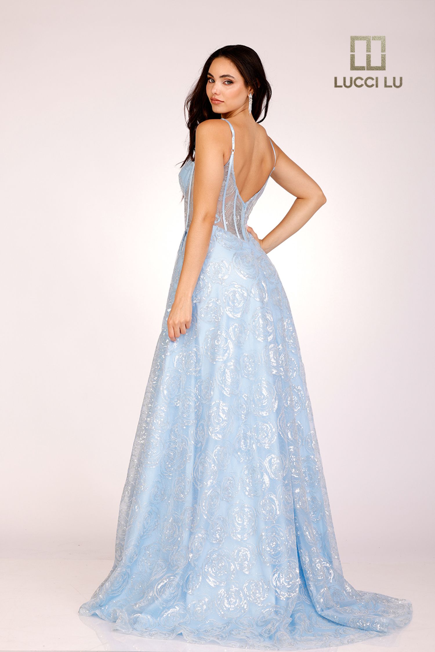 Lucci Lu 1394 Emerald Prom Dress main image 1